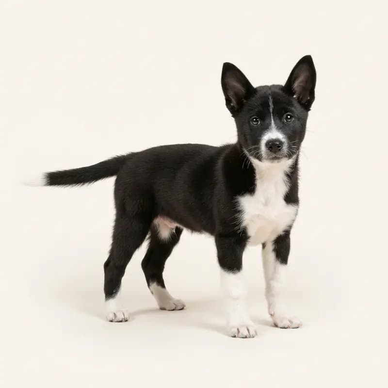 Taiwanese hond Welpe in Zwart-wit