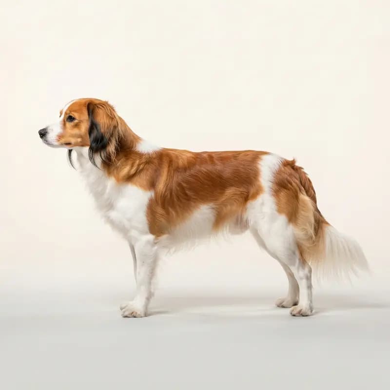 Nederlandse Kooikerhondje met Halflang haar