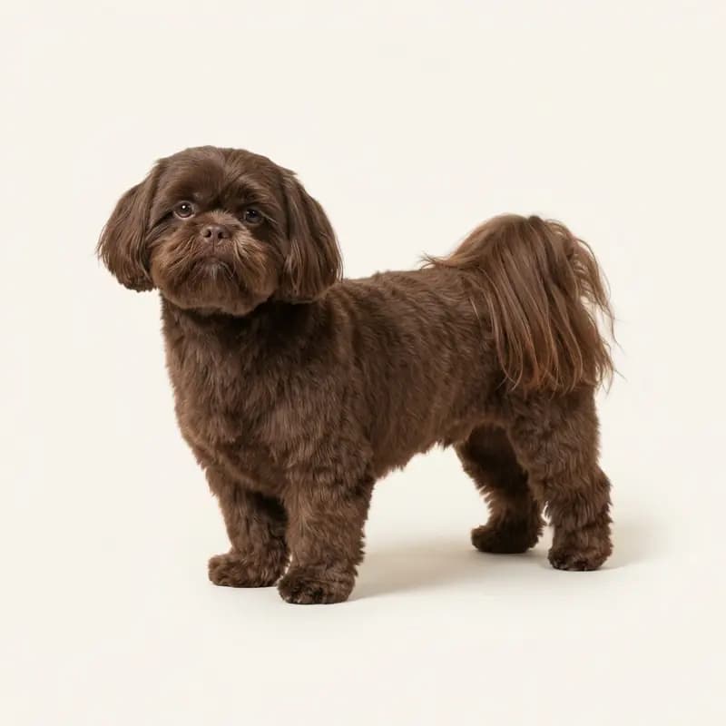 Voksen Shih Tzu i Leverbrun