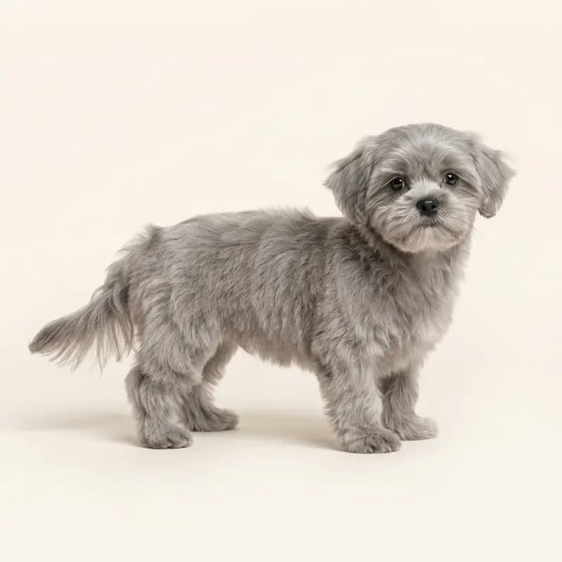 Shih Tzu Welpe in Sølv