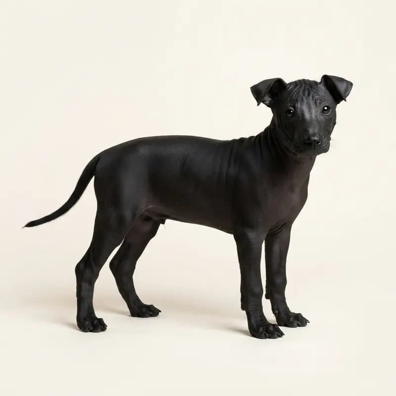 Xoloitzcuintle Welpe in Sort