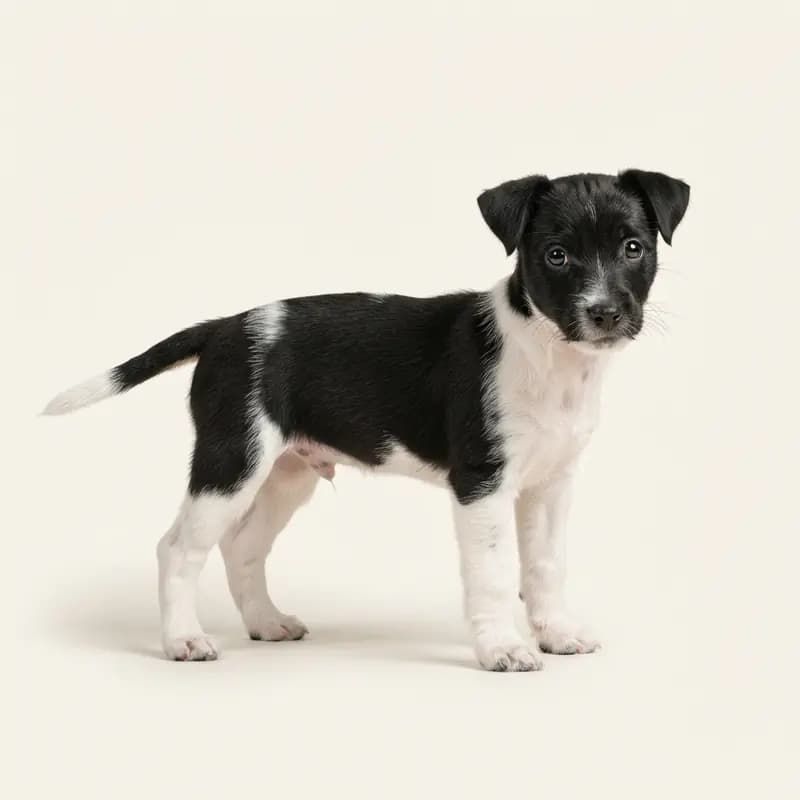 Teddy Roosevelt Terrier Welpe in Noir et blanc