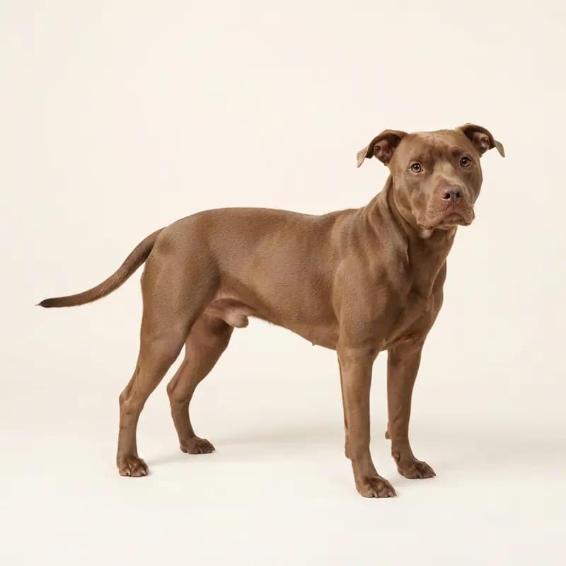 Volwassen Amerikaanse Pitbullterriër in Bruin