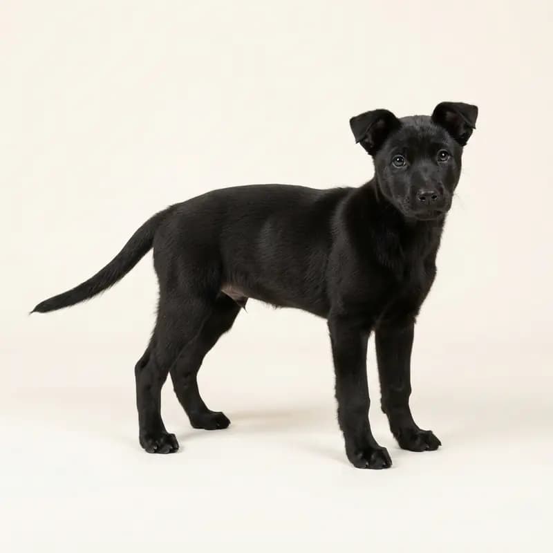 Carolina Dog Welpe in Zwart
