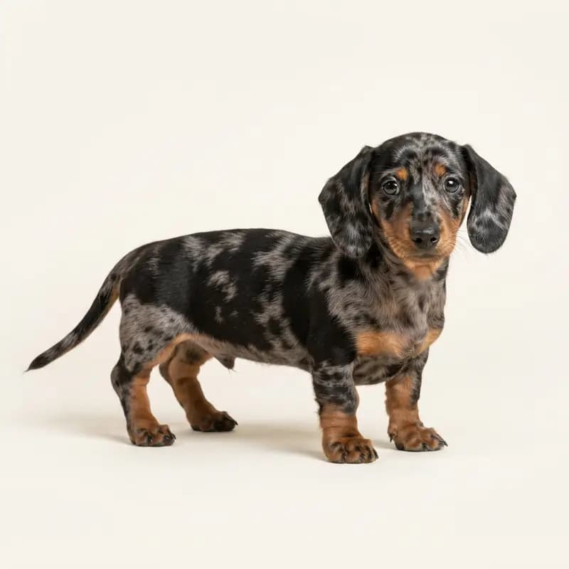 Korthåret Gravhund Welpe in Merle