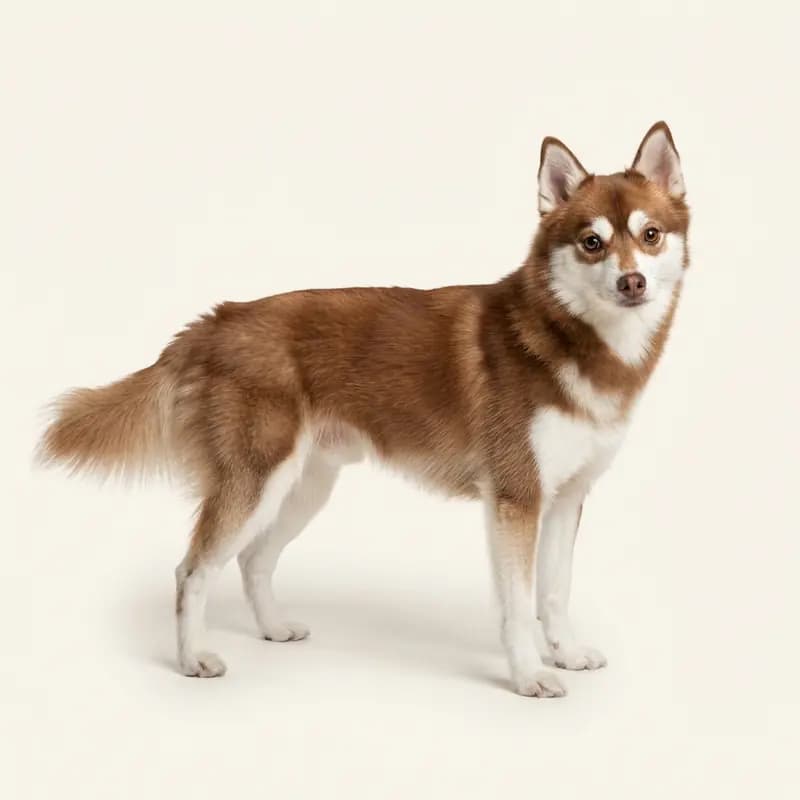 Voksen Alaskan Klee Kai i Rød-hvid
