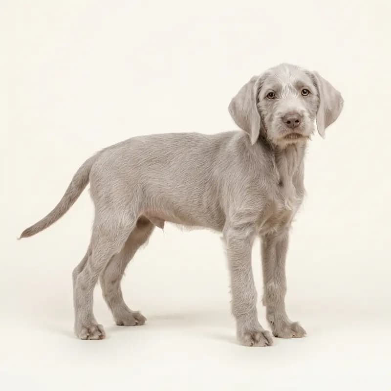 Slowaakse Ruwharige Staande Hond Welpe in Zilver