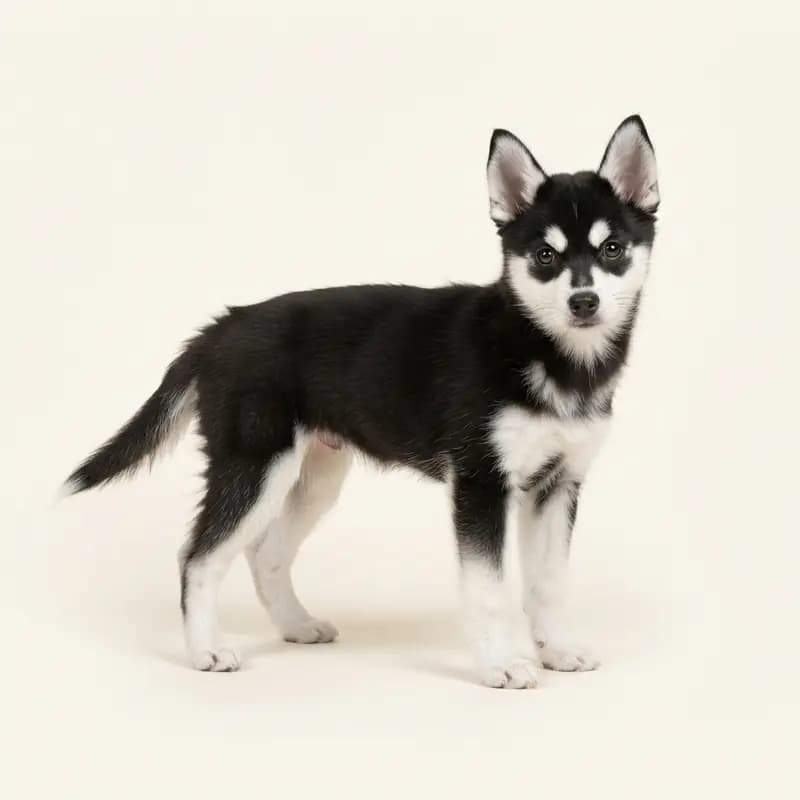 Alaskan Klee Kai Welpe in Sort-hvid
