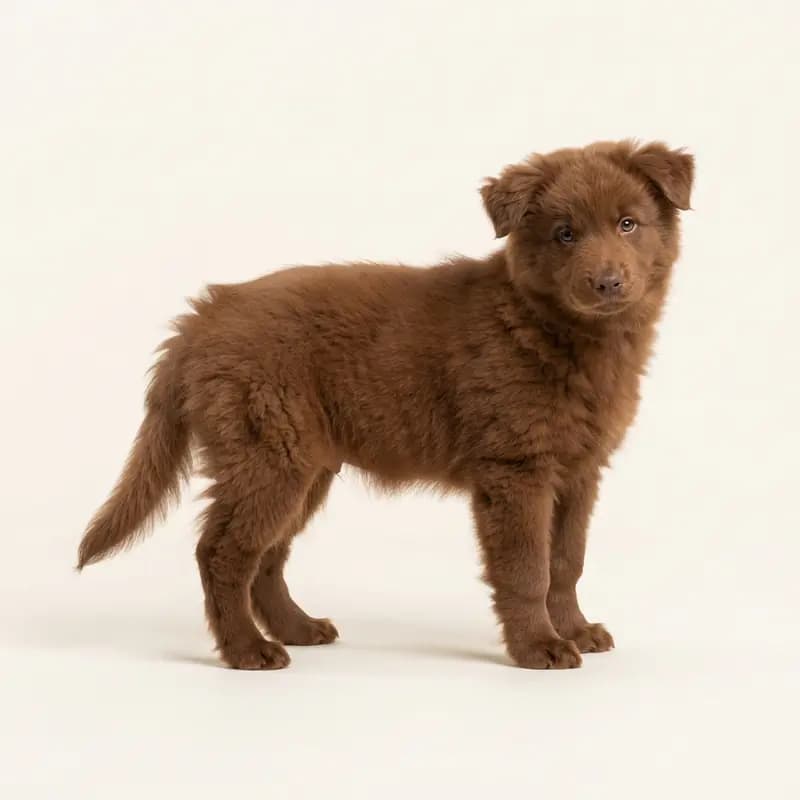 Fin Lapphund (Suomenlapinkoira) Welpe in Kırmızı