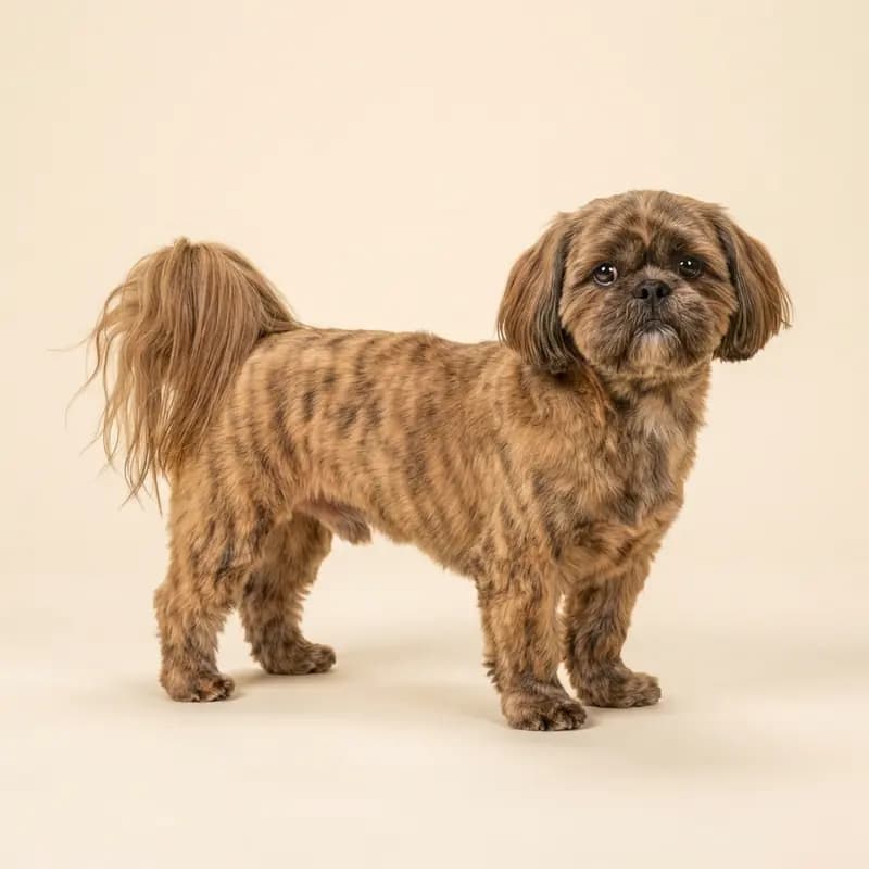 Voksen Shih Tzu i Stribet