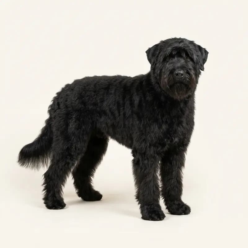 Voksen Bouvier des Flandres i Sort
