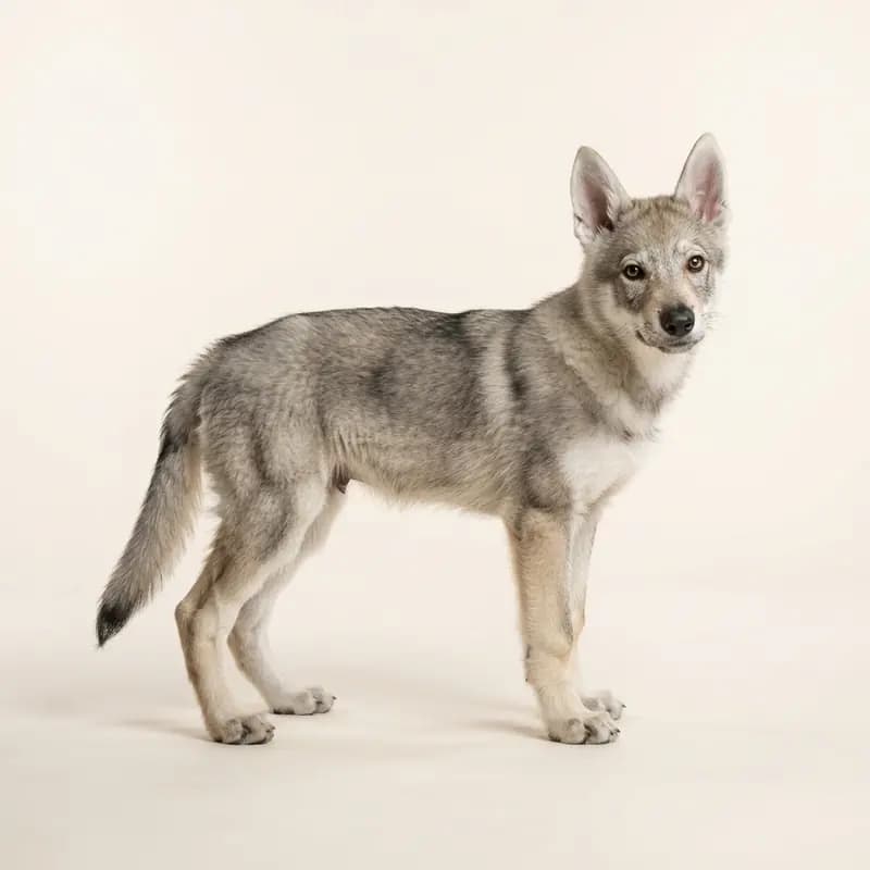 Tsjechoslowaakse Wolfhond Welpe in Grijs