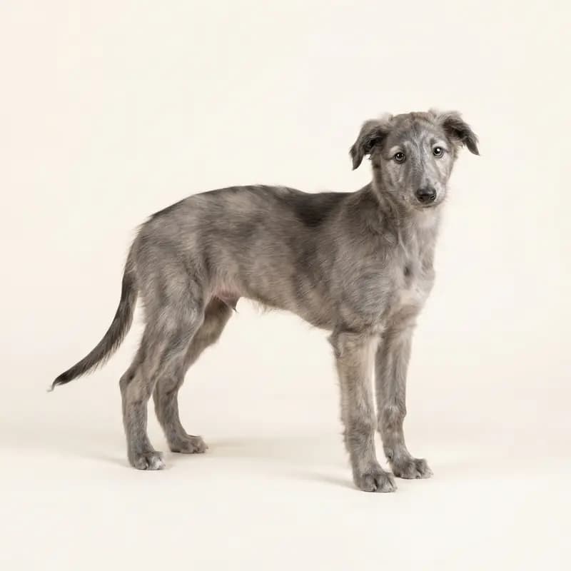 Silken Windhound Welpe in Grizzle