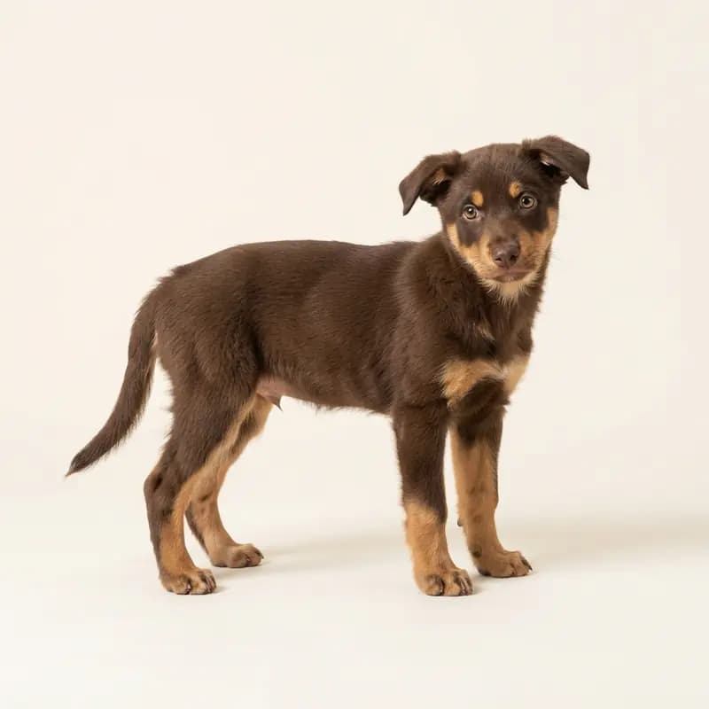 Koolie (australsk Koolie) Welpe in Brun med tan