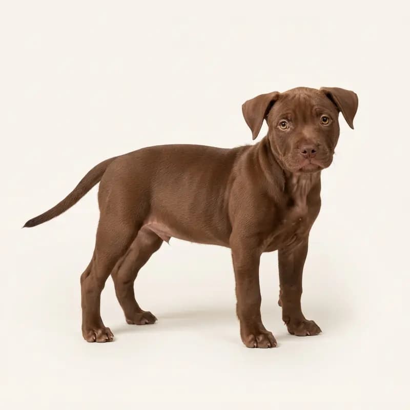 Amerikansk Staffordshire Terrier Welpe in Leverbrun