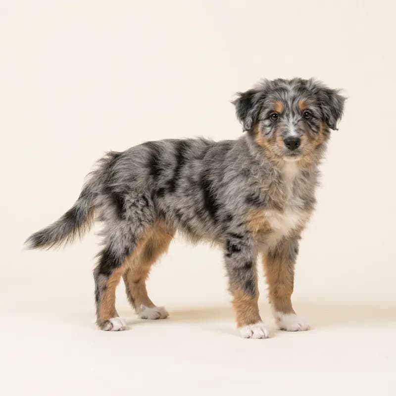 Pyreneese herder Welpe in Blue merle