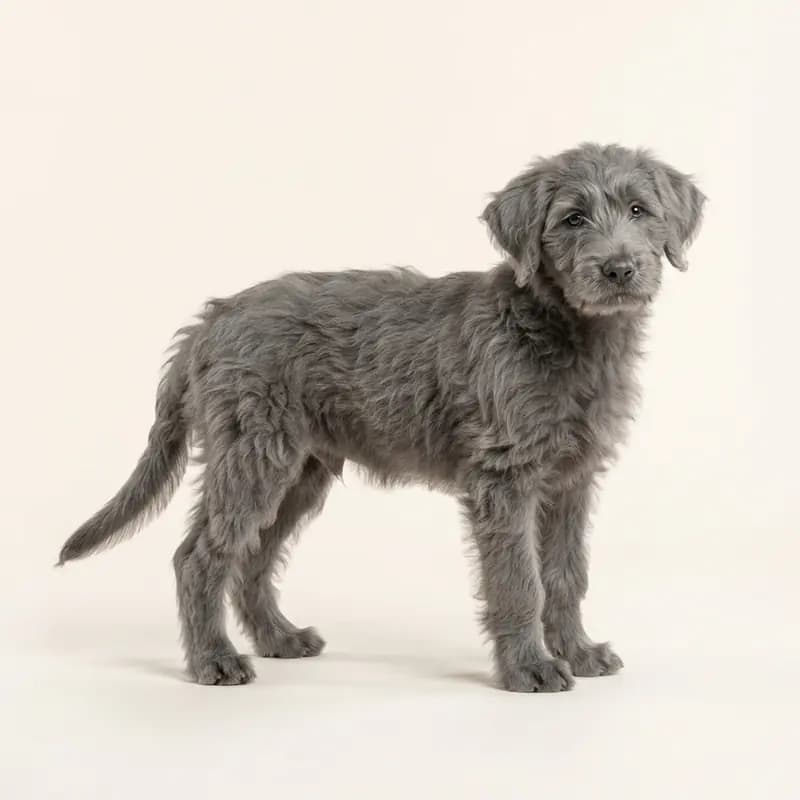 Bergamasco Çoban Köpeği Welpe in Gri