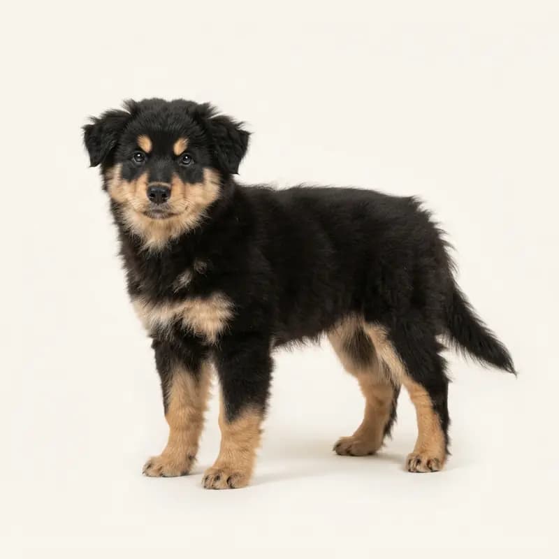 Fin Lapphund (Suomenlapinkoira) Welpe in Siyah-tan