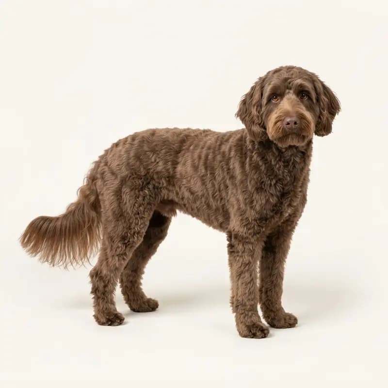 Kahverengi renginde yetişkin Labradoodle