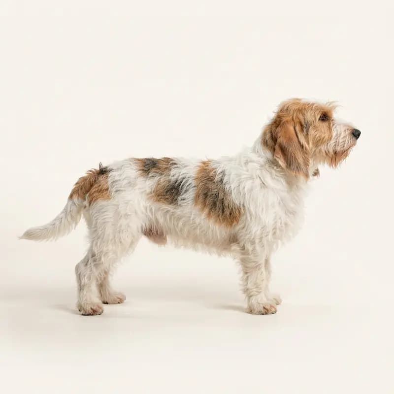 Petit Basset Griffon Vendéen met Ruwharig
