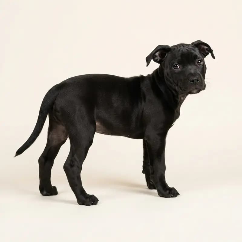 Amerikaanse Pitbullterriër Welpe in Zwart