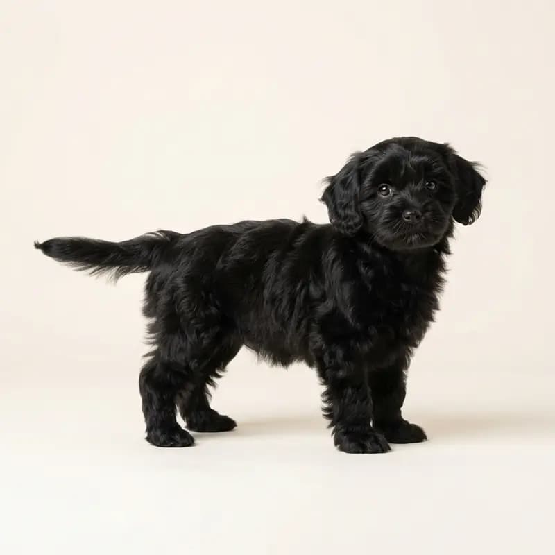 Shihpoo Welpe in Sort