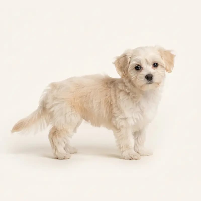 Morkie Welpe in Creme