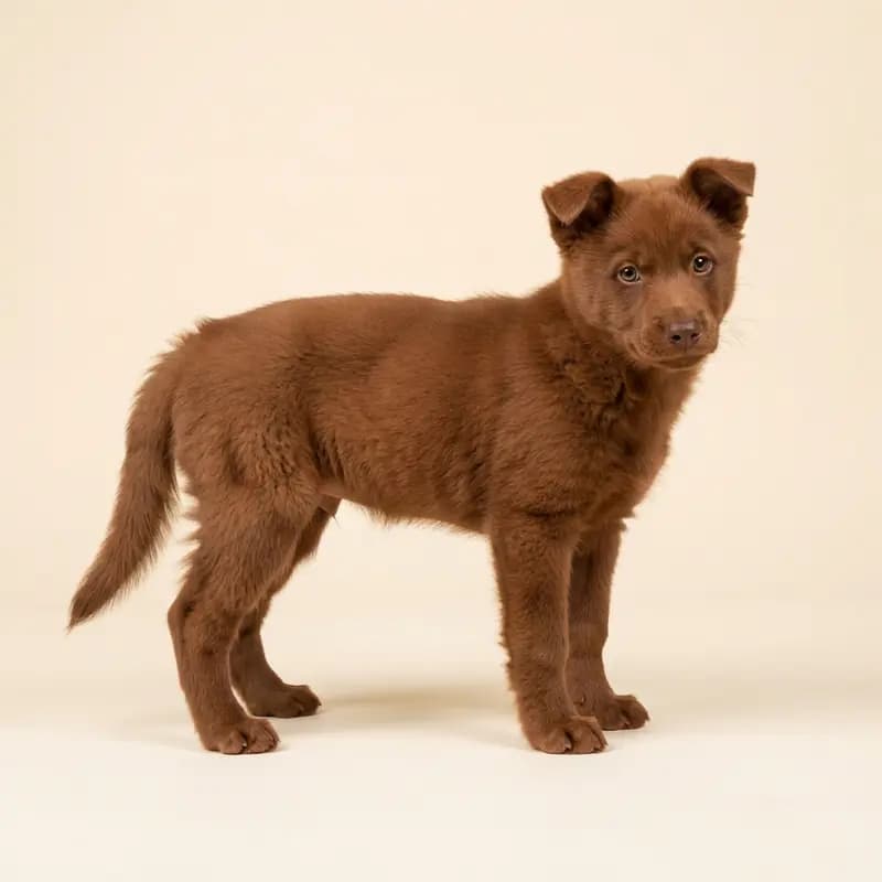 Husky d'Alaska Welpe in Rouge