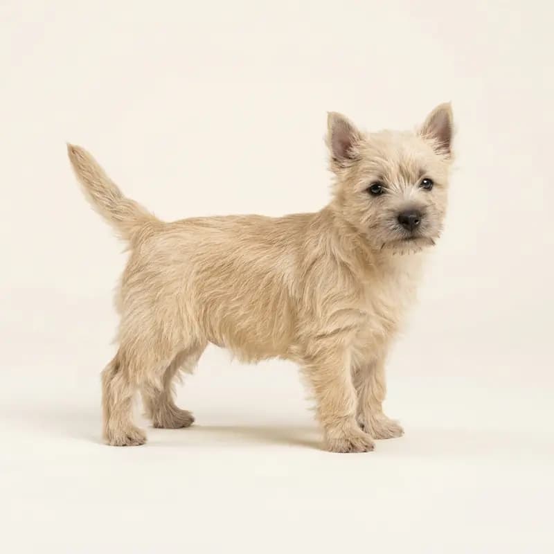 Cairn Terrier Welpe in Hvedefarvet