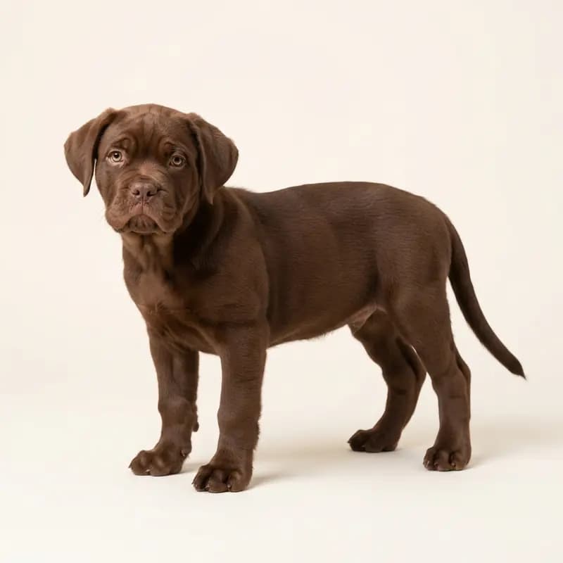 Bordeauxdog Welpe in Chocoladebruin