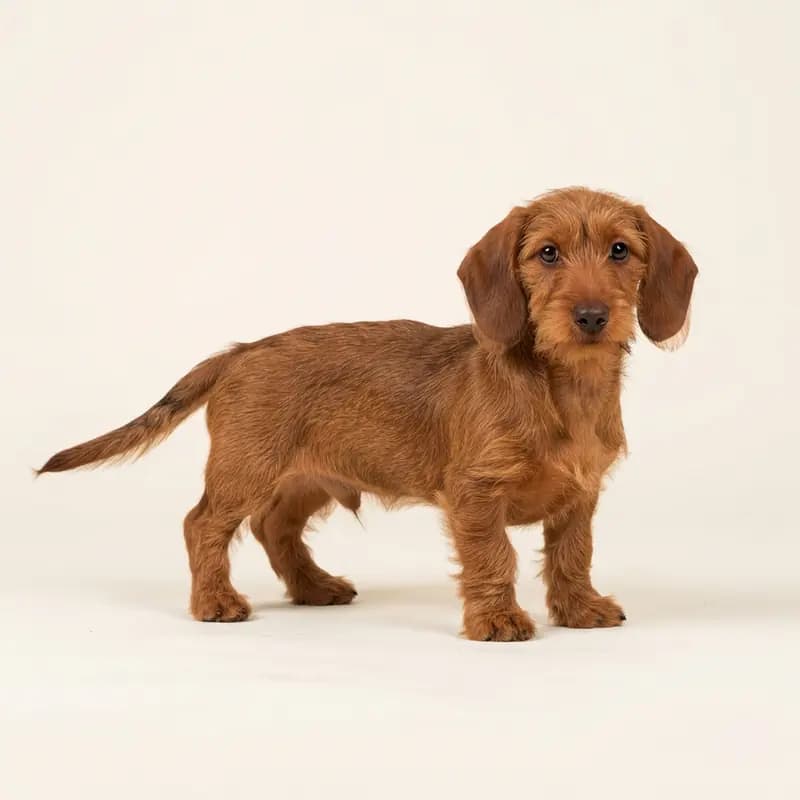 Gravhund (trådhåret) Welpe in Rød