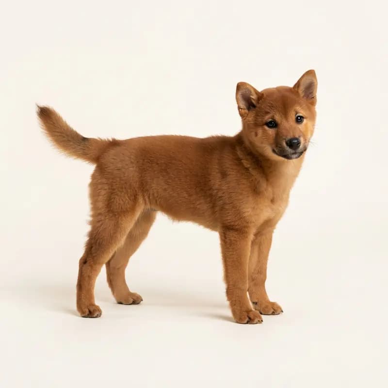 Shiba Welpe in Rød