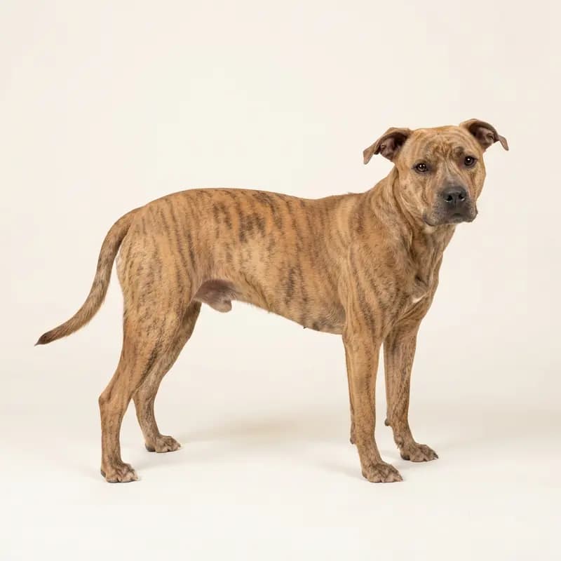 Volwassen Amerikaanse Pitbullterriër in Gestroomd