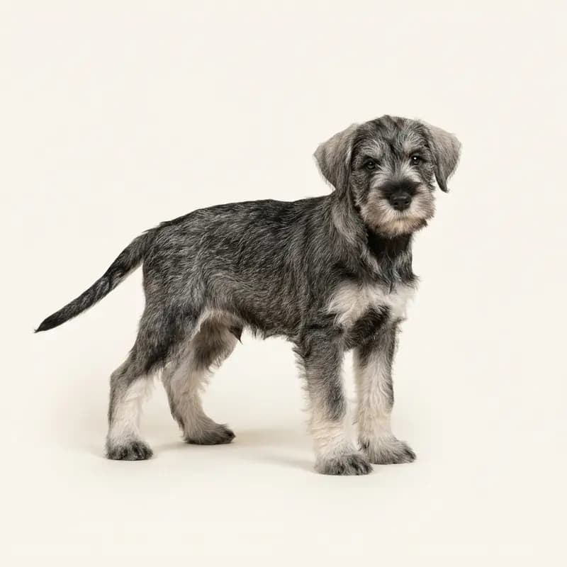 Schnauzer géant Welpe in Poivre et sel
