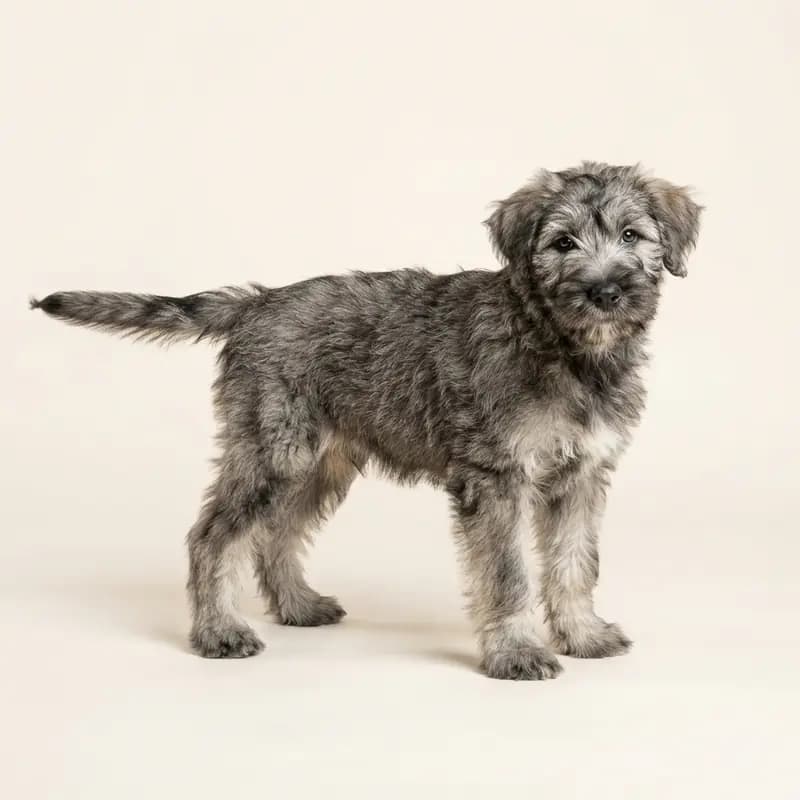 Bouvier des Flandres Welpe in Salt og peber