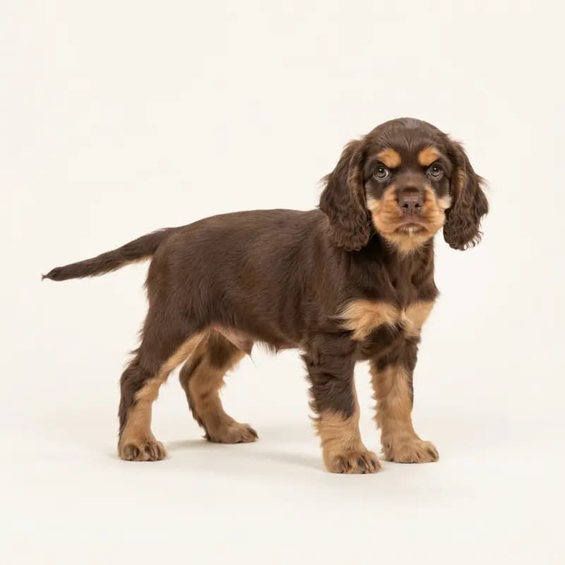 Amerikansk Cocker Spaniel Welpe in Brun med tan