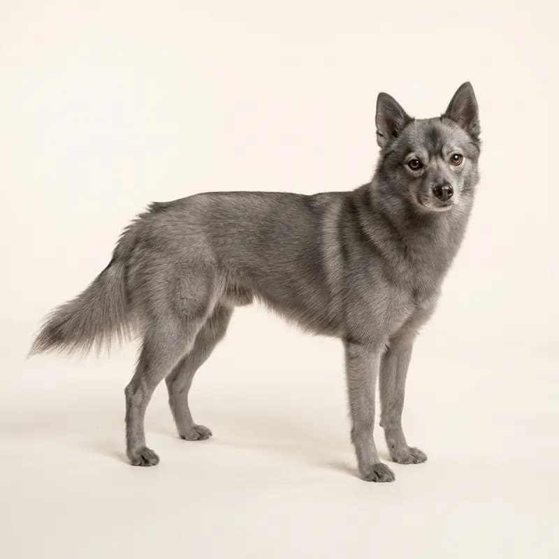 Voksen Alaskan Klee Kai i Grå