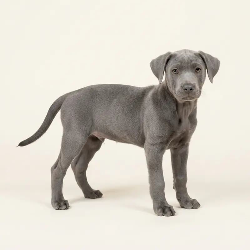 Mountain Cur Welpe in Blå