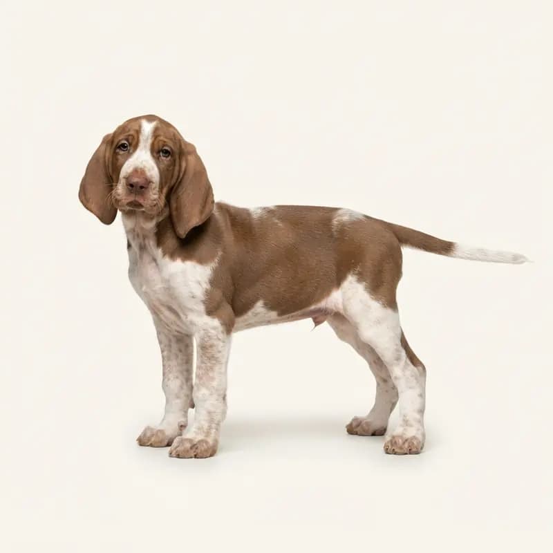 Bracco Italiano Welpe in Kahverengi-beyaz