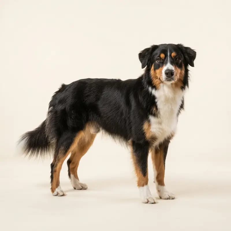 Voksen Alpin hyrdehund i Trefarvet