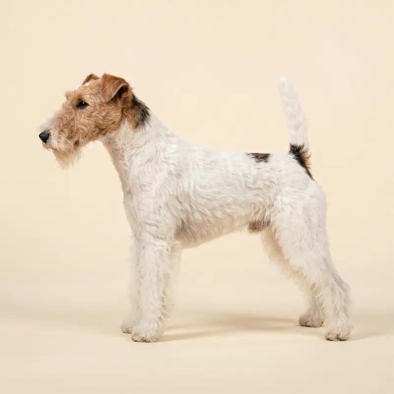 Ruhåret Foxterrier med Mellemlang pels