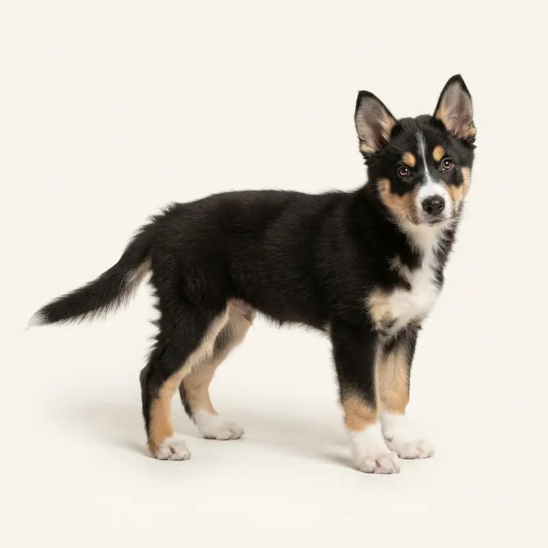 Husky d'Alaska Welpe in Tricolore