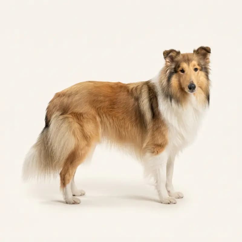 Samur renginde yetişkin İngiliz Collie