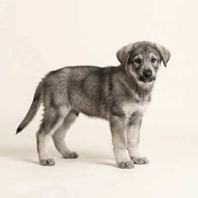 Transmontano-herdershond (Cão de Gado Transmontano) Welpe in Wolfsgrijs