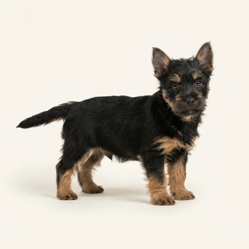 Cairn Terrier Welpe in Sort med tan