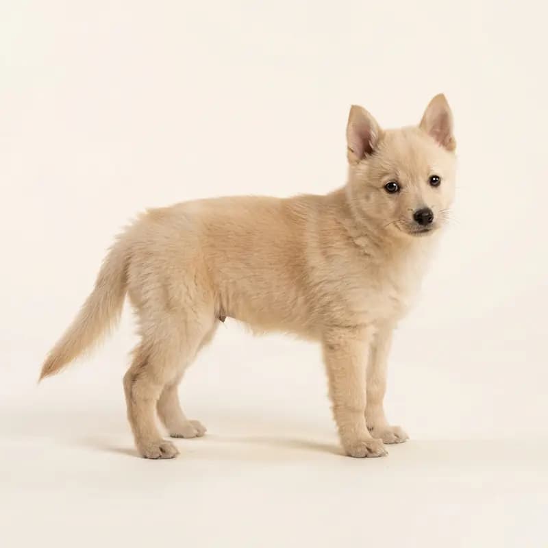 Schipperke Welpe in Creme
