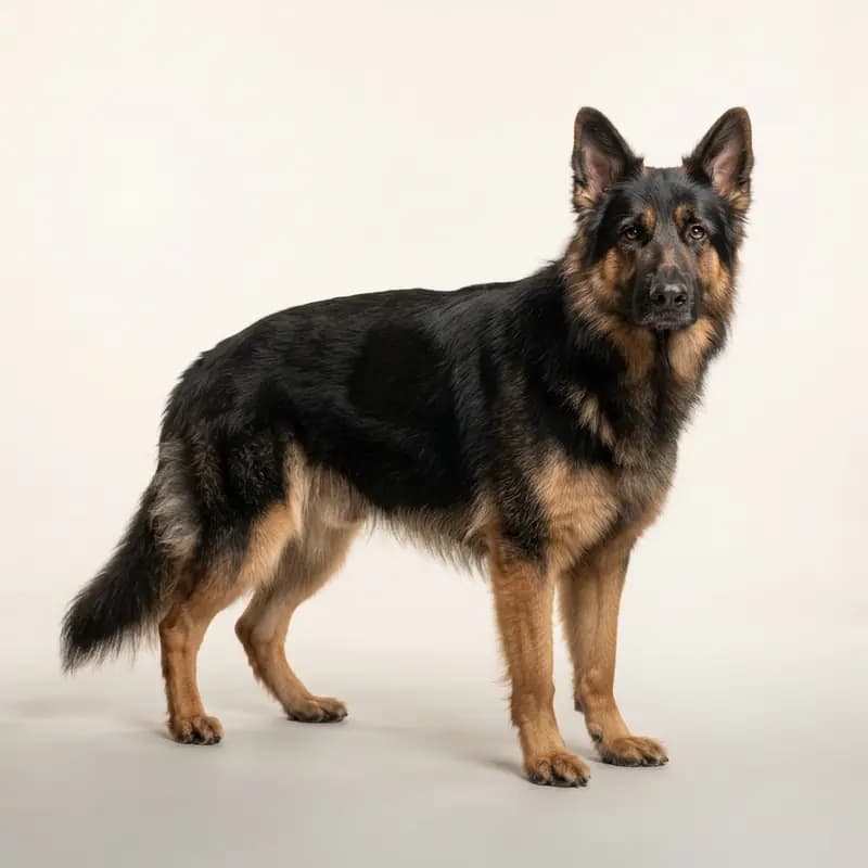 Voksen Gammel tysk schæferhund i Tofarvet