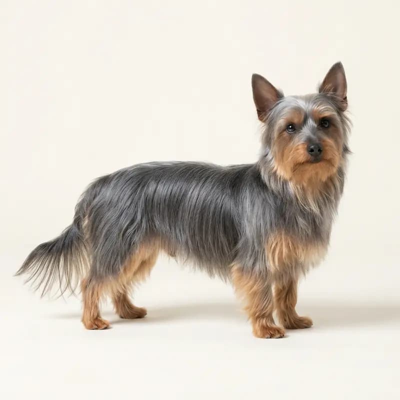 Voksen Australsk silky terrier i Blå med tan