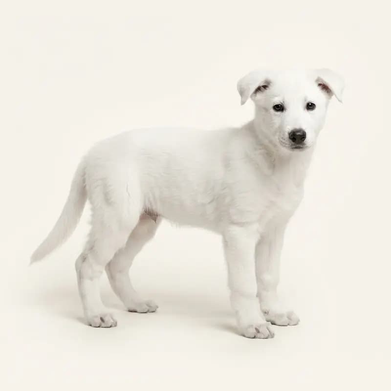 Saarlooswolfhond Welpe in Wit