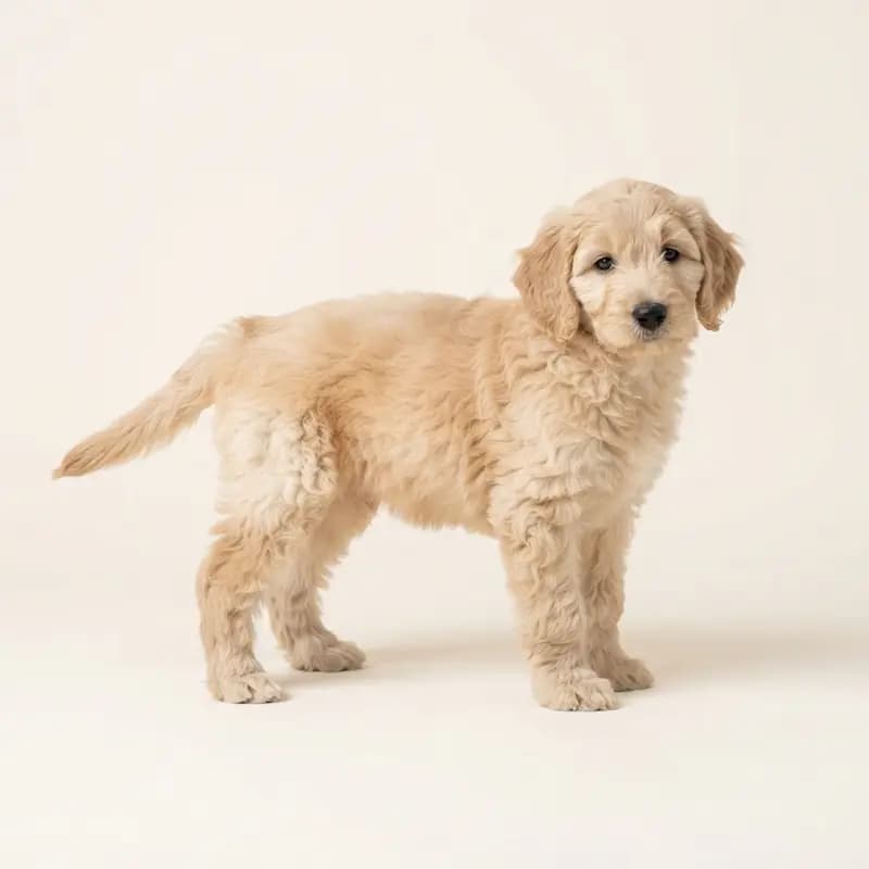Goldendoodle Welpe in Crème